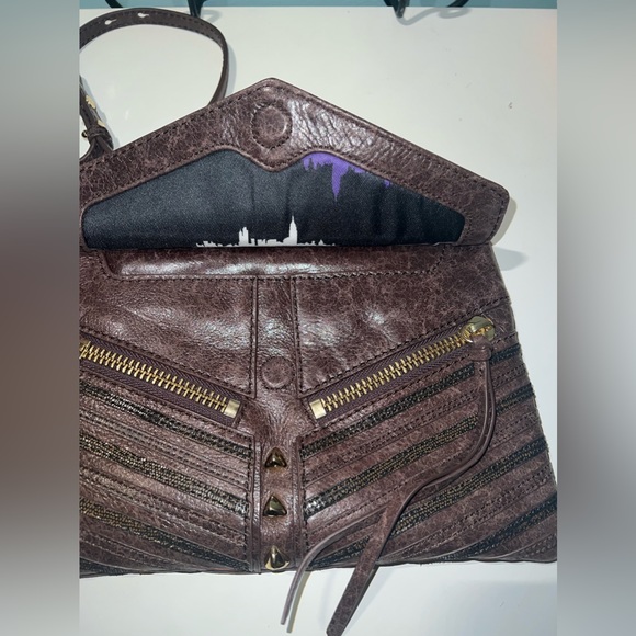 ‼️New Botkier New York Distressed Leather Brown Crossbody - Picture 8 of 10